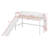 Wooden Twin Size Low Loft Bed With Guardrails, Slide And Ladder-1946369009