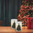 Holiday Tree Battery Operated LED Glass Candles with Moving Flame - 2 Piece