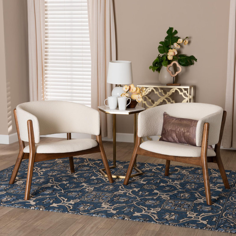 Kawamura Liston 32.8'' Wide Barrel Chair