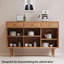 Buffet de rangement à porte en rotin de style nordique