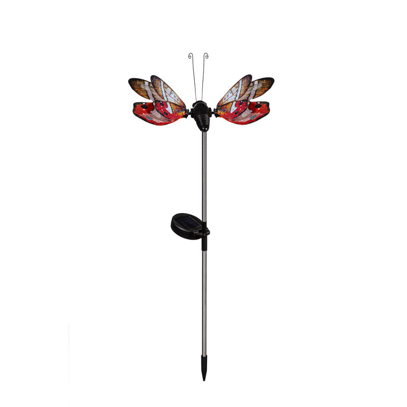 Red Flutterfly Solar Garden Stake