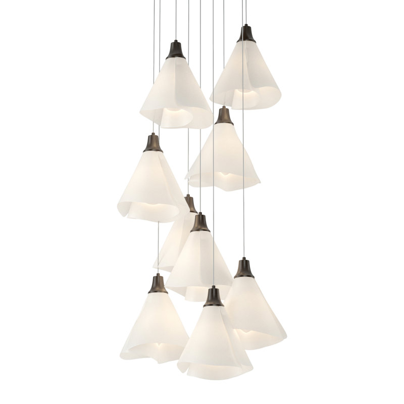 Mobius 5 - Light Cluster Pendant, 130", Oil Rubbed Bronze, 9