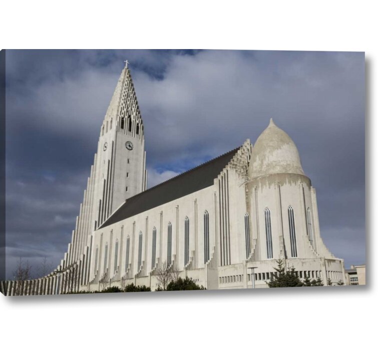 Ebern Designs 'Iceland, Reykjavik Hallgrimskirkja Church' Photographic ...