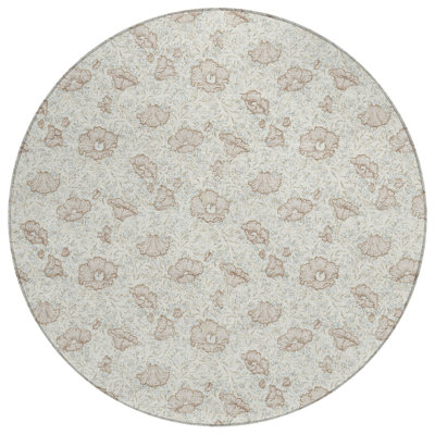 Machine Washable Indoor/Outdoor Chantille ACN2792 Floral Rug