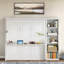 Lit escamotable Liftup avec bureau et tablettes, bois de pin massif et panneau de fibres à densité moyenne-116501872-116501874