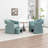 Upholstered Barrel Chair With Ottoman-1721785639