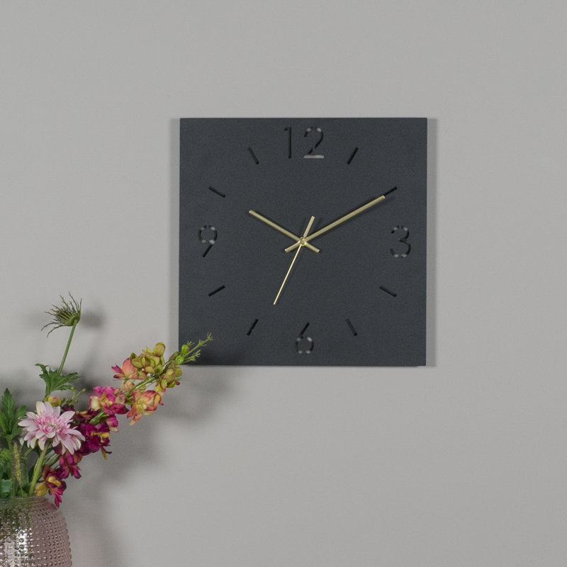 TIME Metal Wall Clock, 40cm H x 40cm W x 3cm D