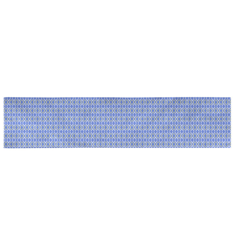 Chemin de table arrow diamants Avicia, 73,5 po x 17,5 po, Poly, Bleu / Jaune