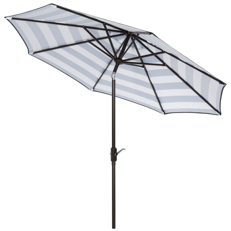 Horsley Market Umbrella, Navy/White, Brown