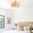 Eshe Rattan Semi Flush Mount