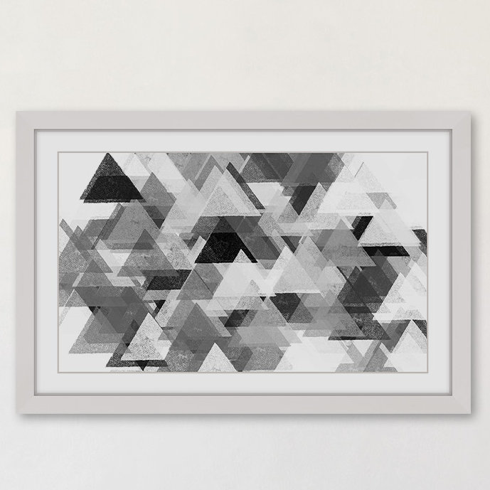 Émotion cachée-impression sur papier, H 20 po x l 30 po x P 1,5 po, Cadre blanc