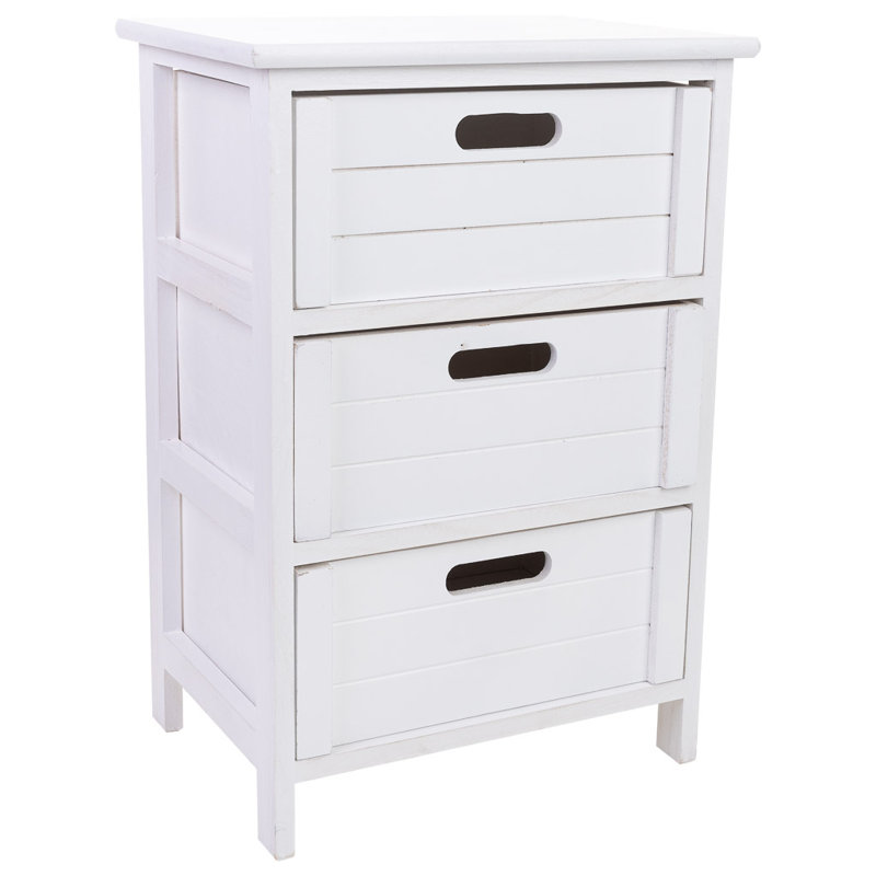 Lovingston 40 cm W Chest of 3 Drawers, White