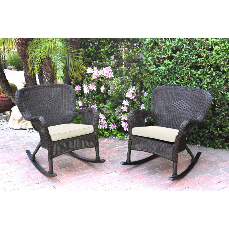 Chaise berçante Batchelder, Espresso, Brun clair