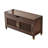 Solid Rubberwood Shoe Cabinet with Seating Function-1981592976