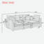 Canapé modulaire moderne avec repose-pieds mobile, accoudoirs de rangement et ports USB-1956071809