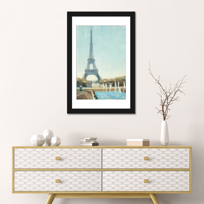 «Eiffel Tower», reproduction sur toile, H 24 po x l 16 po x P 1 po, Toile tendue, Blanc
