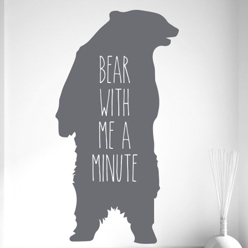 Animals Wall Decal, Grey