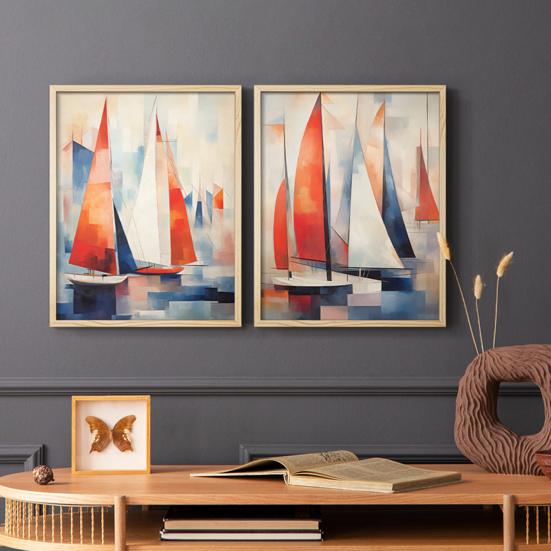 NAUTICAL Series CD XXXII - Reproduction encadrée de qualité supérieure - prête à être accrochée - aucun clou requis - aucun clou requis