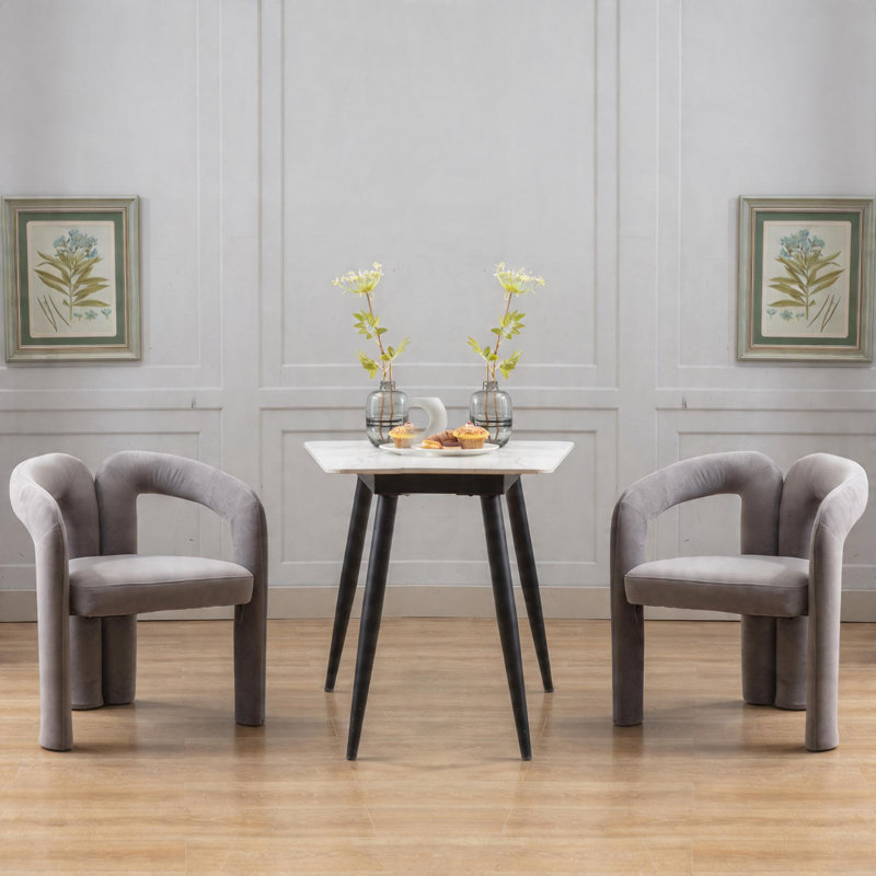 Ensemble de 2 chaises d'appoint Sailvan Barrel, Gris