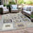Machine Washable Indoor/Outdoor Xhevrie Gray Rug-1573539910