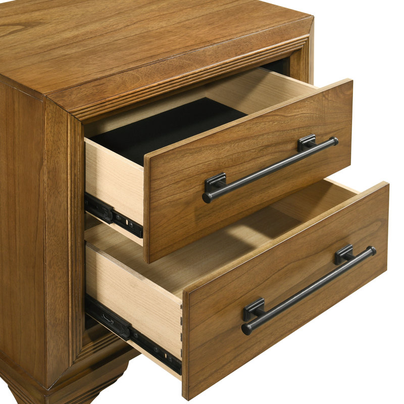 Grande chambre en bois avec table de chevet 4 pièces Virginie, Grand