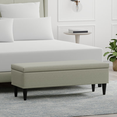 Banc de rangement en tissu