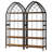 Viktoras 74.8-inch Tall Bookshelf Bookcase with Curved Top for Home Office