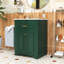 Meuble-lavabo de salle de bain avec lavabo en céramique, tiroir basculant et portes à fermeture en douceur pour espaces compacts-1386688676