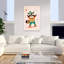 Happy Raccoon Roller Skater Playful Contemporary Animal Forest Wall Art Print by Mathieu - Wrapped Canvas Print-1661360952