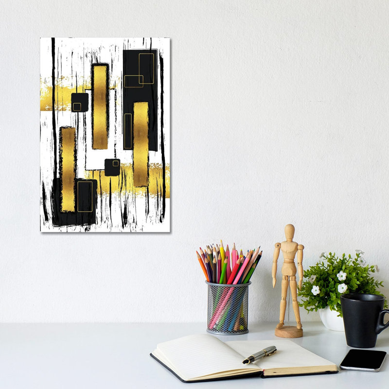 Abstract Painting L by Melanie Viola - Wrapped Canvas Painting, 20.32 cm H x 30.48 cm W