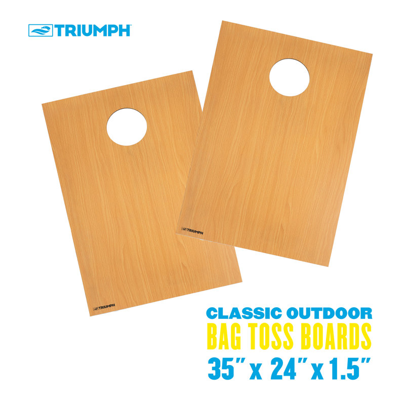 Triumph Portable Wooden Cornhole Set with Bean Bags