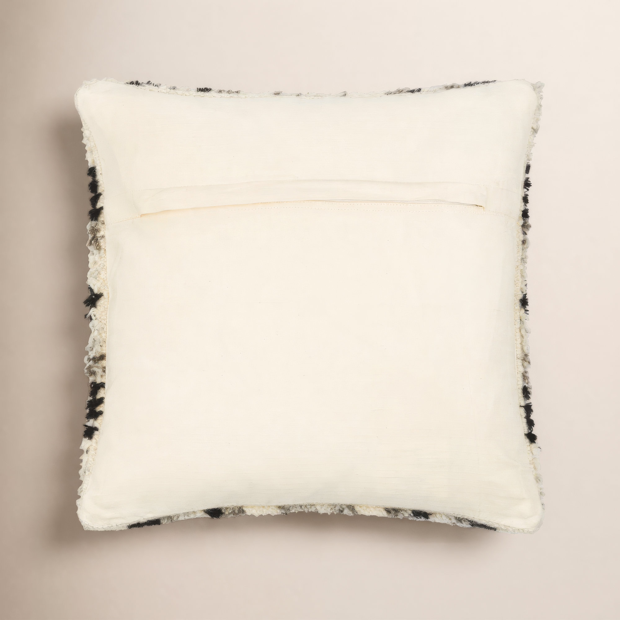 Cyan Geometric Wool Throw Pillow, Down, 20" x 20"