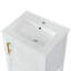 Meuble-lavabo 20 po avec comptoir en céramique, armoire et tablette ouverte-295122717