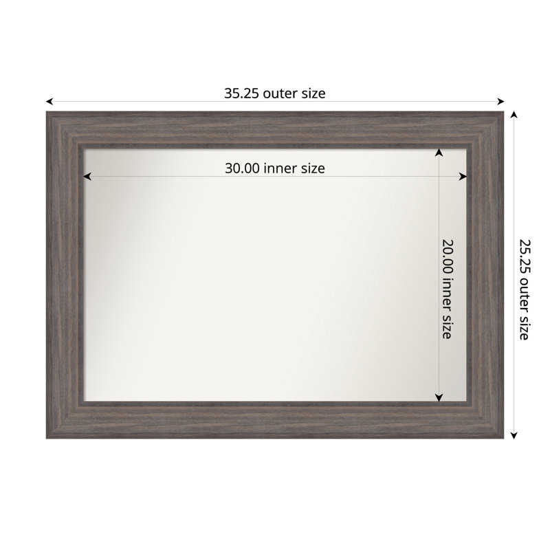 Miroir Hannaley, Rectangle, 25,25 po x 35,25 po