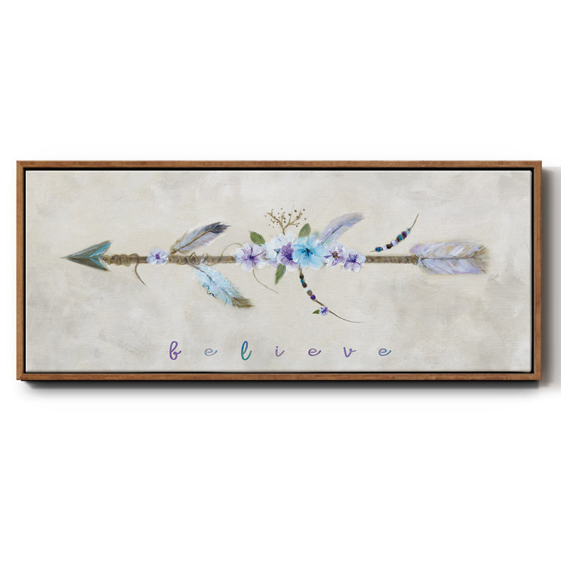 Boho Arrow I - toile encadrée, H 20 po x l 50 po