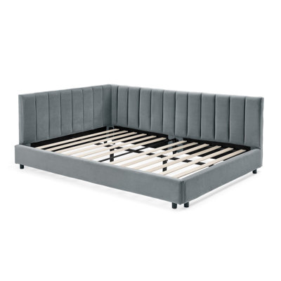 Elliston Solid Wood Full Size Upholstered Corner Daybed