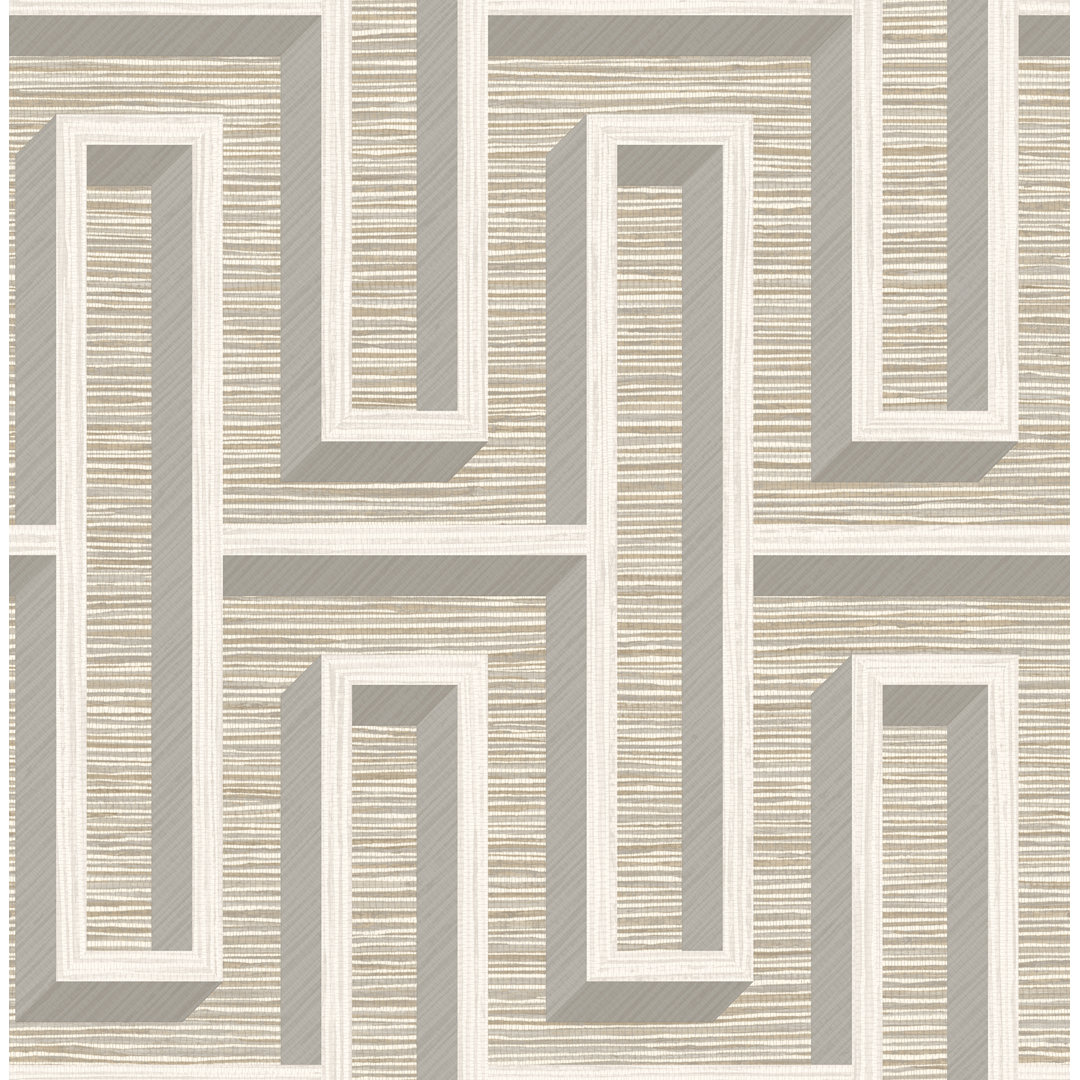 Henley Geometric Grasscloth Wallpaper Orren Ellis 