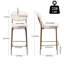 Ensemble de 2 tabourets de bar 29 po avec dossier et repose-pieds 29 po-1748720050