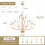 Grand lustre de style chandelier traditionnel / classique à 15 lumières de 39,37 po de largeur pour le salon et la salle à manger-1447253408