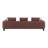 Mardi Maroon Tweed Sofa W/6 Pillows