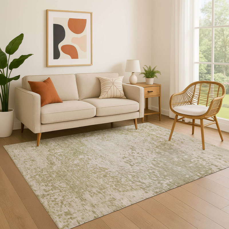 Premium Machine Washable Lubbers AMF1737 Modern Rug, Rectangle 3' x 5'
