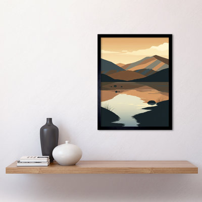Lugos Boho Lakeside Mountain Landscape - Print
