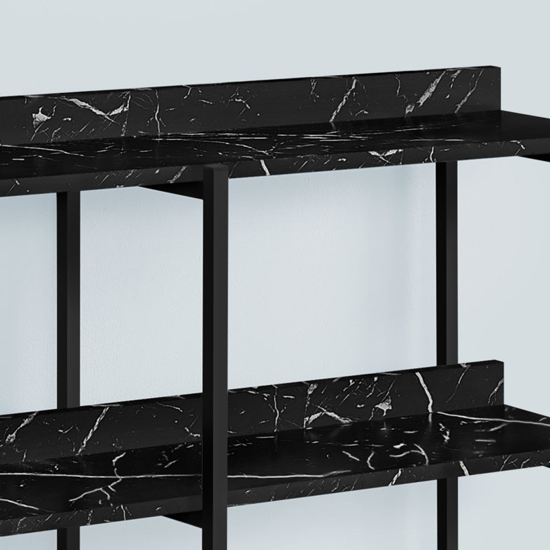 Table d'appoint, console, vestibule, étroit, canapé, salon, chambre à coucher, Black Marble