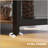LED Wine Cabinet with Charging Station Glass Holders, Rustic Brown