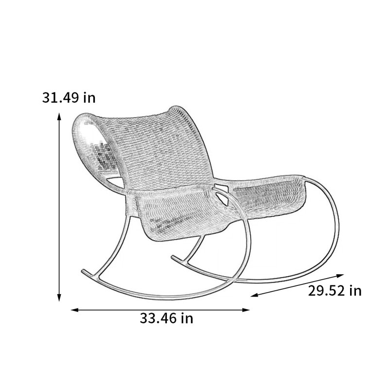 Chaise berçante en métal Casual Chair