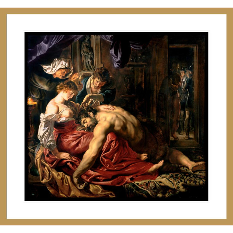 «Samson and Delilah» par Peter Paul Rubens, impression giclée encadrée, 33.5" H x 35.82" W
