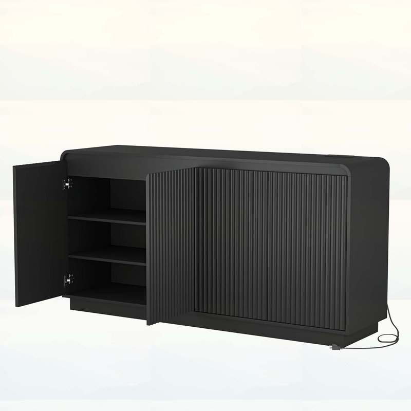 Armoire de rangement réglable à 3 niveaux, Noir
