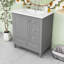 Meuble-lavabo simple contemporain en bois avec lavabo en céramique, grand rangement et porte à fermeture en douceur-1597562691