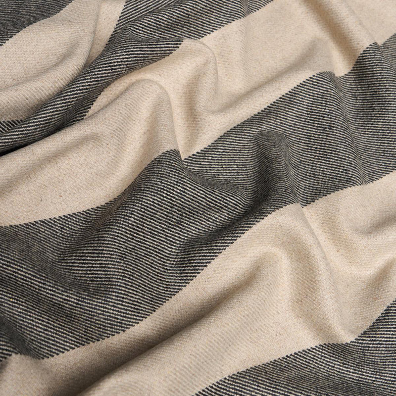 Tissu à rayures pruche, Noir