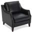 Fauteuil d'appoint rembourré en cuir véritable l 33,4 po-1005270698